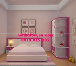 Phòng ngủ đẹp màu hồng cho bé gái
